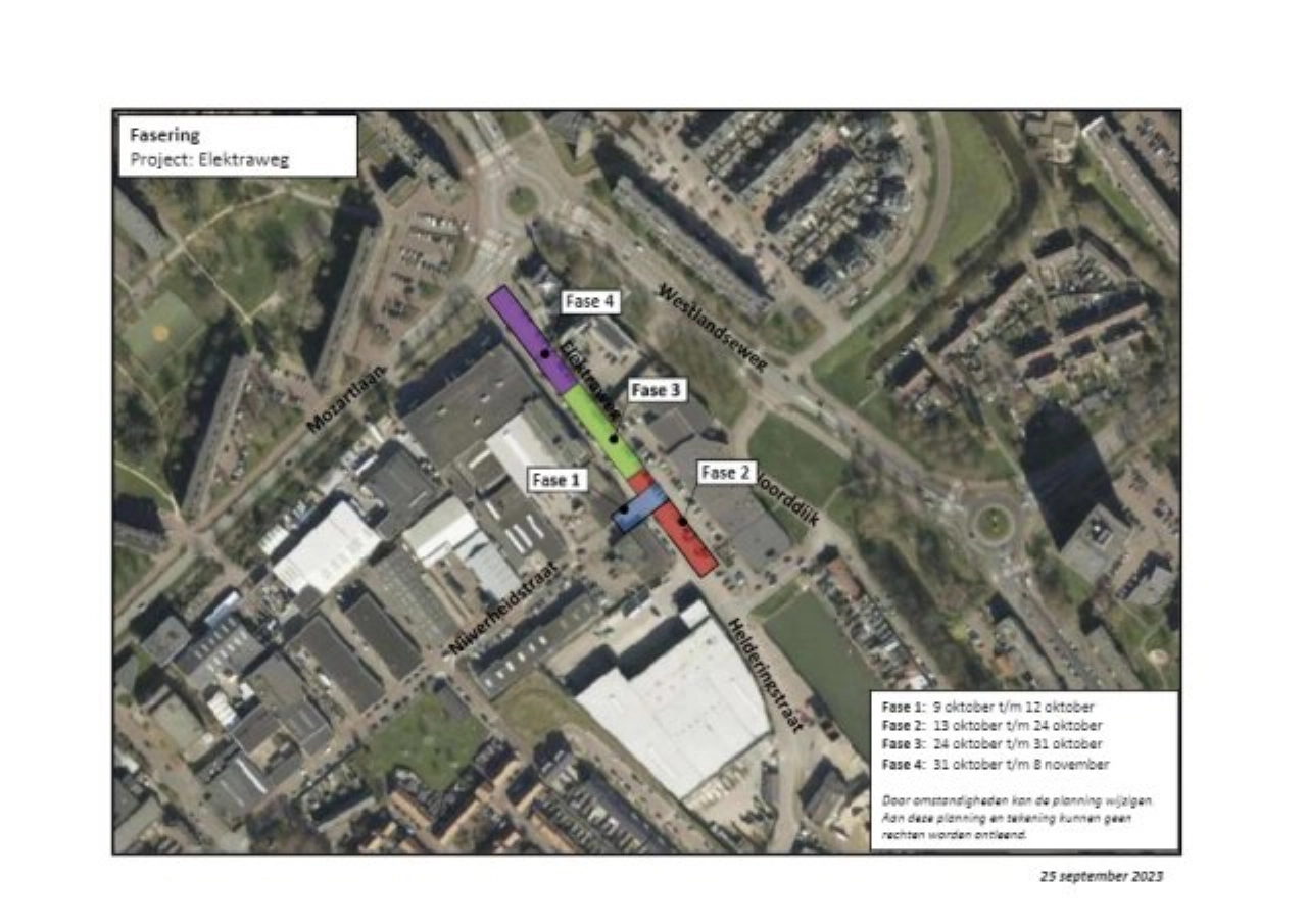 Afsluitingen vanwege aanleg nieuw riool Elektraweg